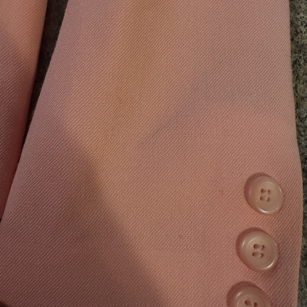 Pendleton Blazer Size 8 Petite Pink Notched Lapel Two Button Front Closure Lined - Picture 12 of 13